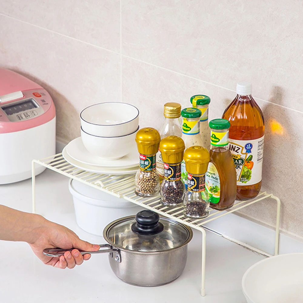 Регулируемая кухонная стойка для хранения кухонный шкаф полка органайзер обуви