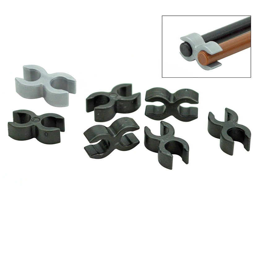 100 шт./лот MOC кирпичные зажимы двойные U-образные строительные блоки креативные