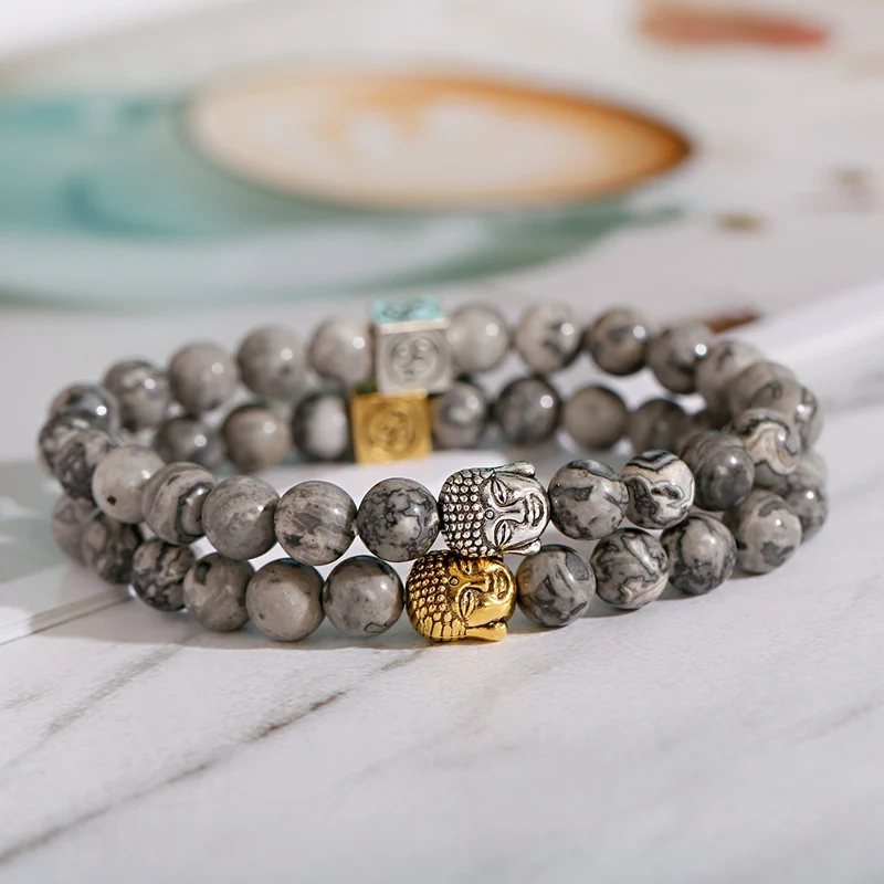 2020 классический мужской OM буддистский Тибетский браслет из бисера Homme Cube