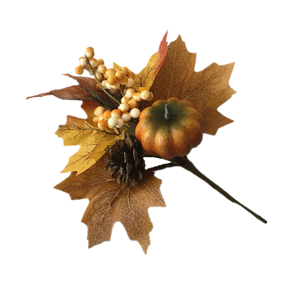 Искусственный Кленовый лист Тыквенные ветви украшения Цветочная композиция