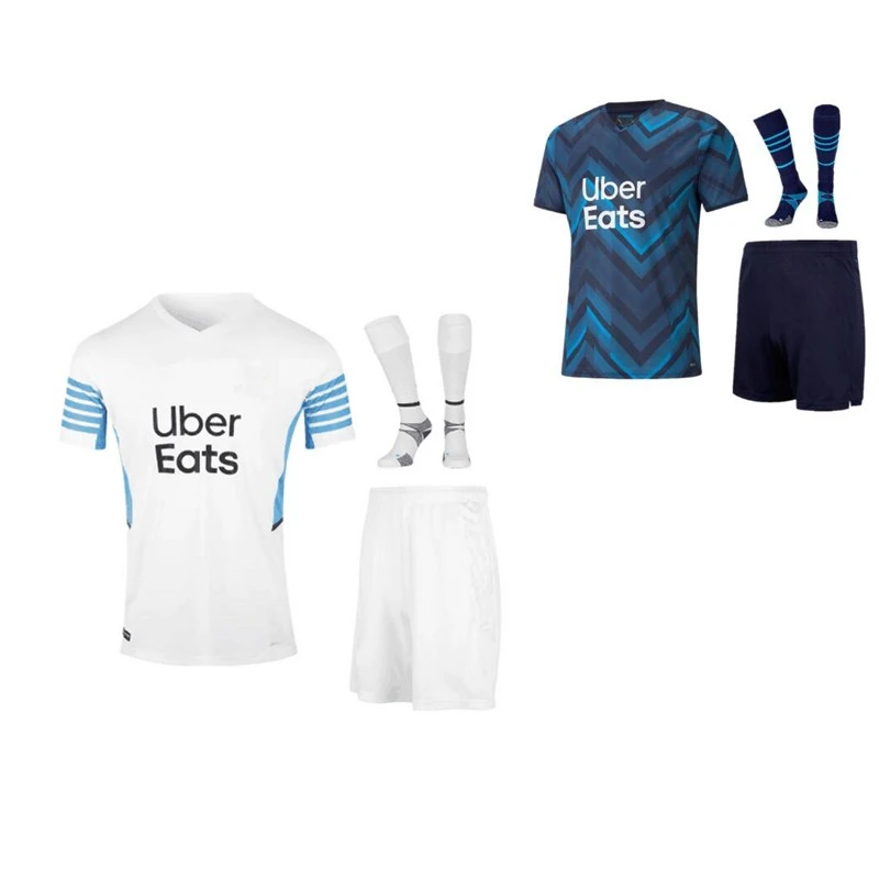 

Men + kids kits 21/22 Olympique De Marseille jerseys THAUVIN PAYET maillot De foot BENEDETTO KAMARA OM football shirts
