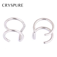 stainless steel double c cartilage earrings titanium steel u shaped double ring nose lip clip piercing accessories jewelry