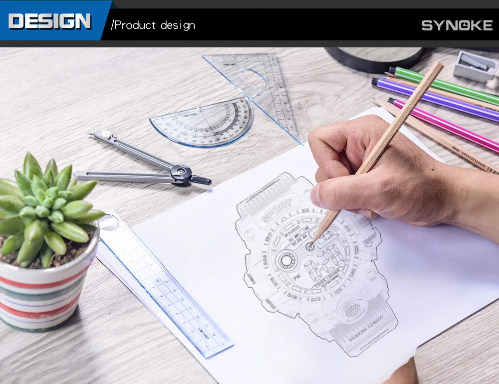 SYNOKE Montre, для детей, для мальчиков, студентов, люксовый бренд, водонепроницаемые спортивные часы, светодиодный, цифровые, с датой, наручные часы, модные, Relogio L30