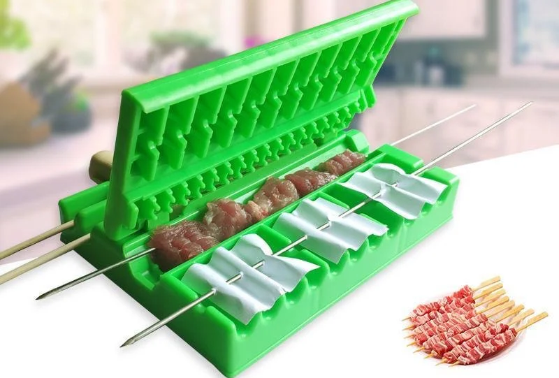 skewers kebab maker barbecue stringer box machine beef pork meat vegetables string grill kitchen accessories outdoor bbq gadget free global shipping