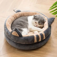 cats bed house semi enclosed chats litter box cats nest comfortable plus fleece sofa pet bed for dogs breathable accessories
