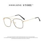 Металлические квадратные фотохромные очки-авиаторы DDDLONG с защитой от синего света, оправа для очков по рецепту для мужчин и женщин, оптические очки D79