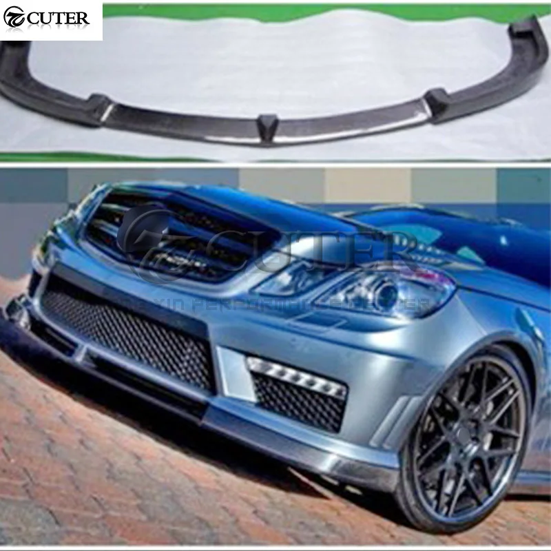 W212 Carbon Fiber Front Bumper Lip Spoiler for Mercedes Benz E350 E300 E63 Amg Car Body Kit 10-13 | Автомобили и мотоциклы