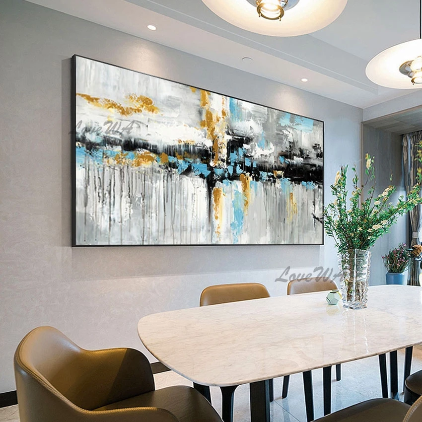 

High Quality Wall Picture Modern Art Color Texture Abstract Painting 100% Handpainted Home Decoration Piece No Framed