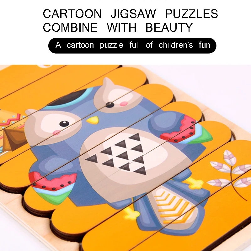 

Montessori Early Learning Puzzle Double-Sided 3D Puzzle Storytelling Puzzle Stacking Kids Toys ChildrenS Playing Gifts