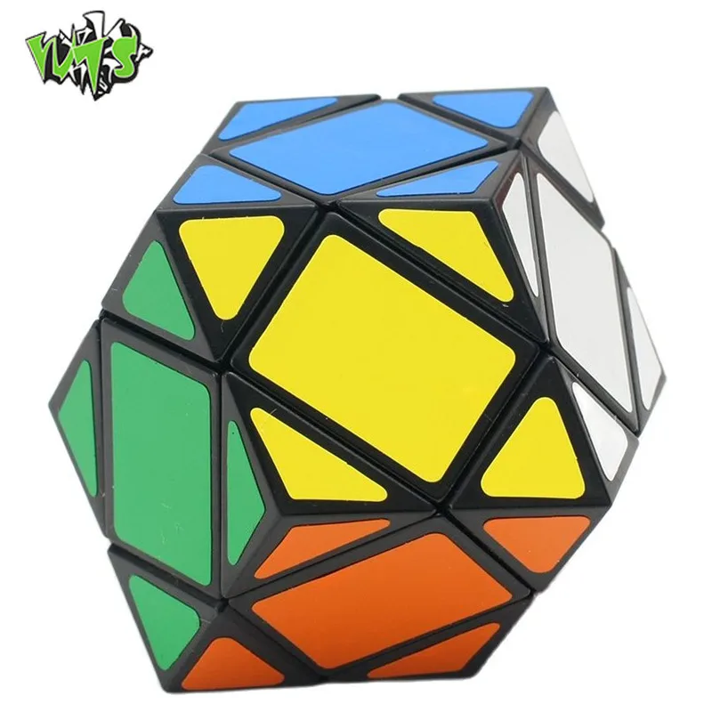 Lanlan 3x3 Dodecahedron Алмазный магический куб головоломка черный драгоценный камень 57 мм