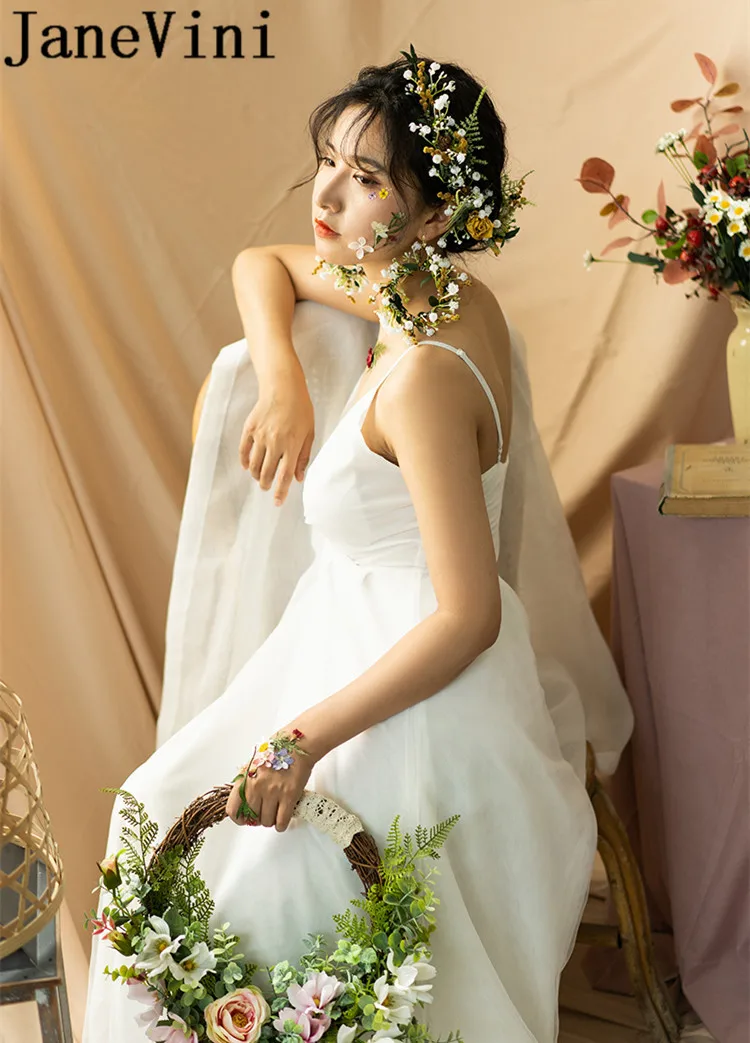 JaneVini Круглый Свадебный венок свадебные букеты розовые Искусственные цветы в