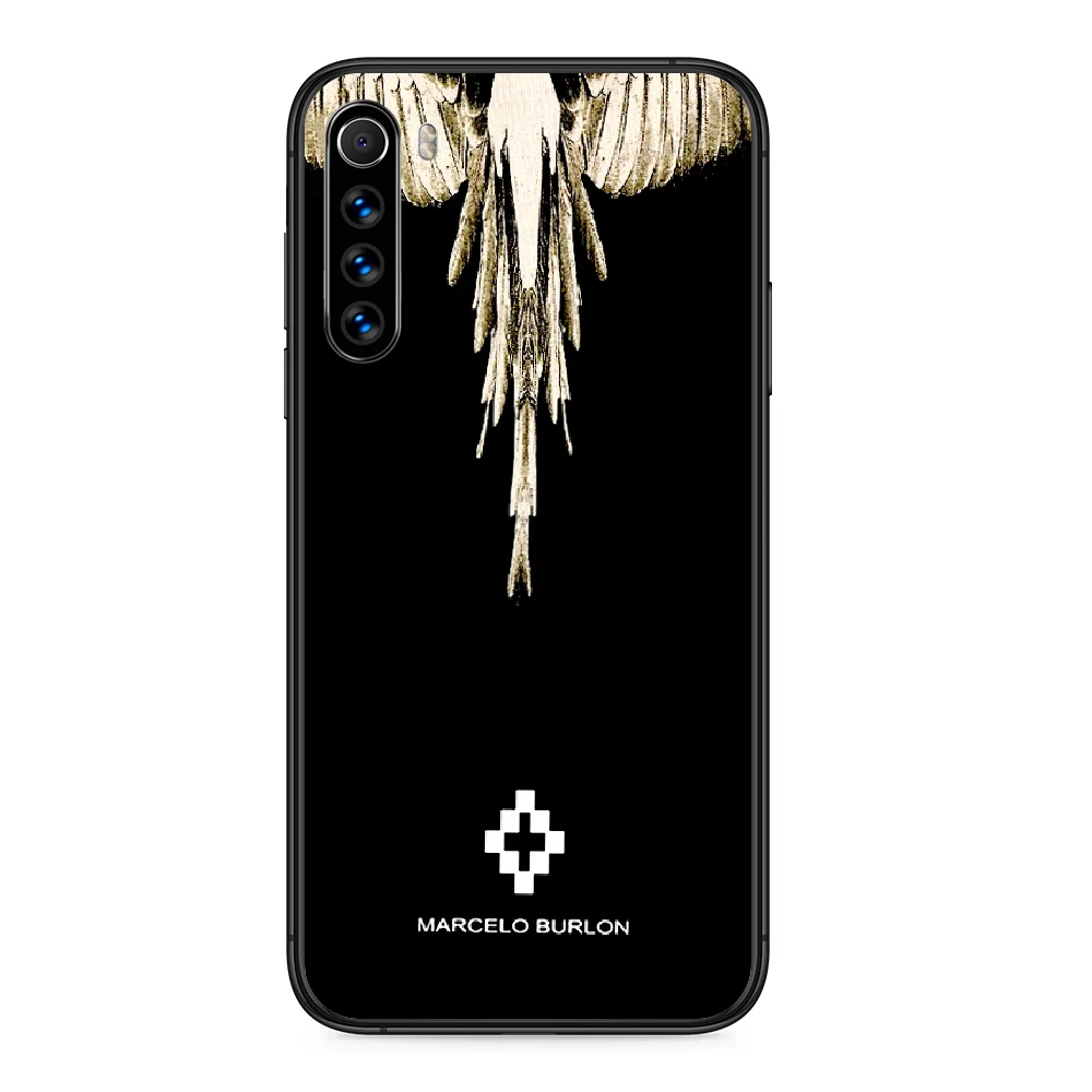 

Luxury Fashion Marcelo Burlone Phone case For Xiaomi Redmi Note 7 8 8T 9 9S 4X 7 7A 9A K30 Pro Ultra black back painting shell