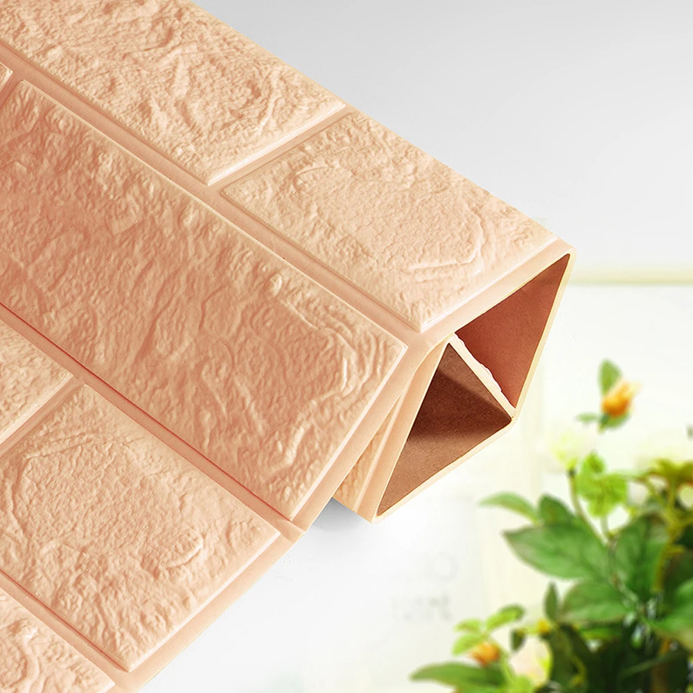 

PE Foam 3D Wallpaper Diy Wall Stickers Wall Decor Embossed Brick Stone Wallpapers Home Decoration Decals For Walls Poster 60x30