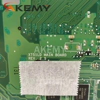 Akemy X751LB Mainboard For Asus X751LJ X751LB A751L X751L Laptop motherboard I5-5200U 4GB-RAM GT920M EDP screen