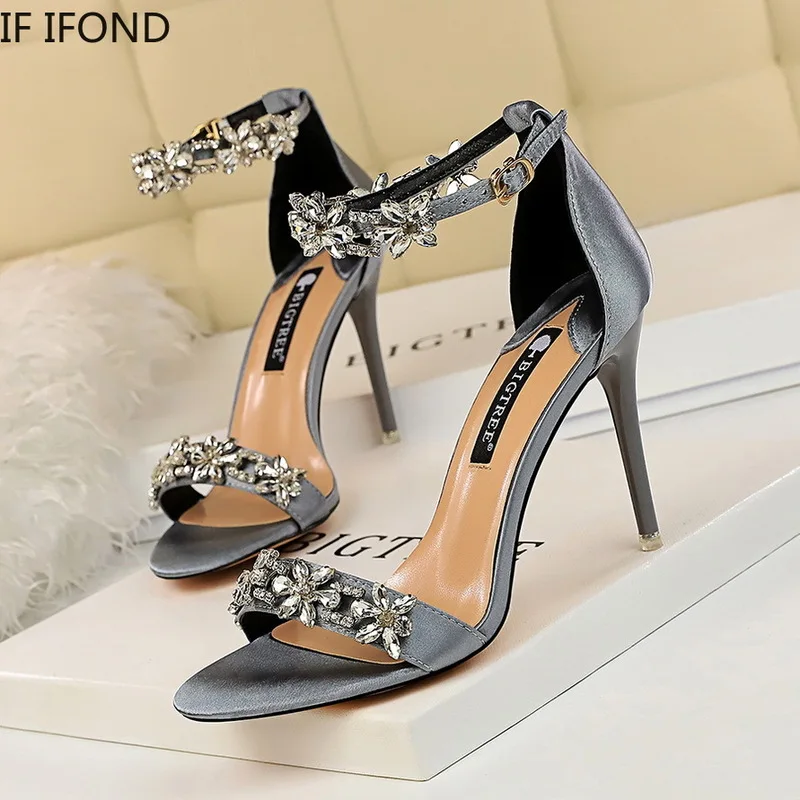 

IF IFOND Women Sandals Open Toe Summer High Heels Sexy Fashion Female Shoes Woman Chunky Party Dress Sandalias Mujer