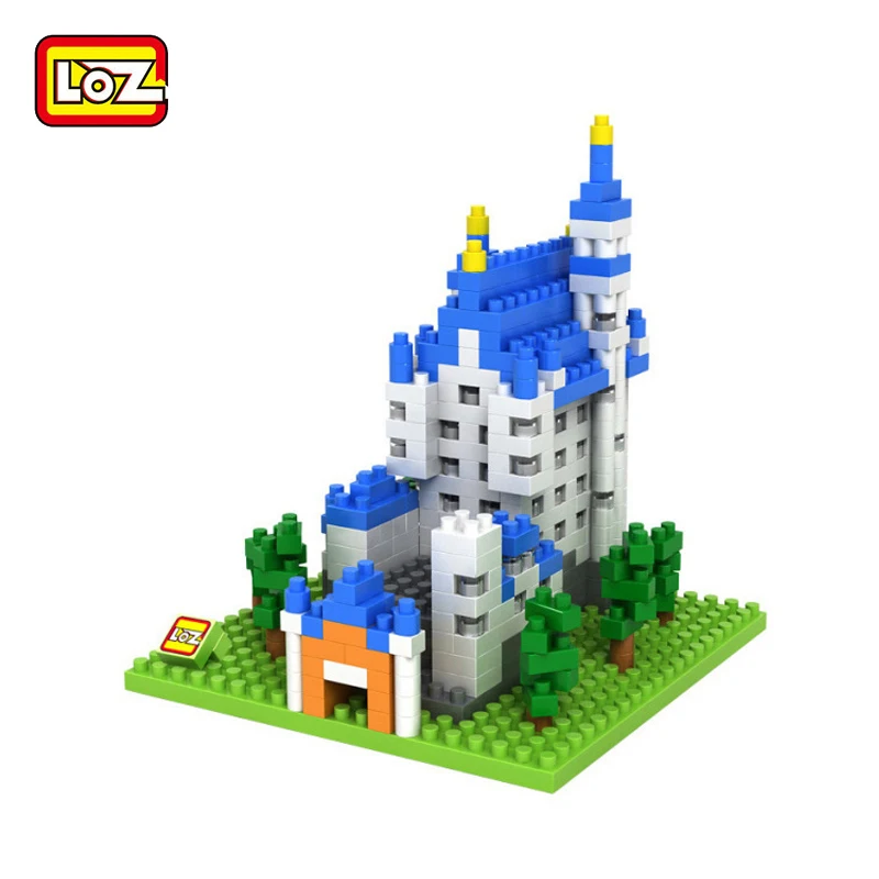 LOZ архитектура новый лебедь каменный замок 3D модель сделай сам мини алмаз