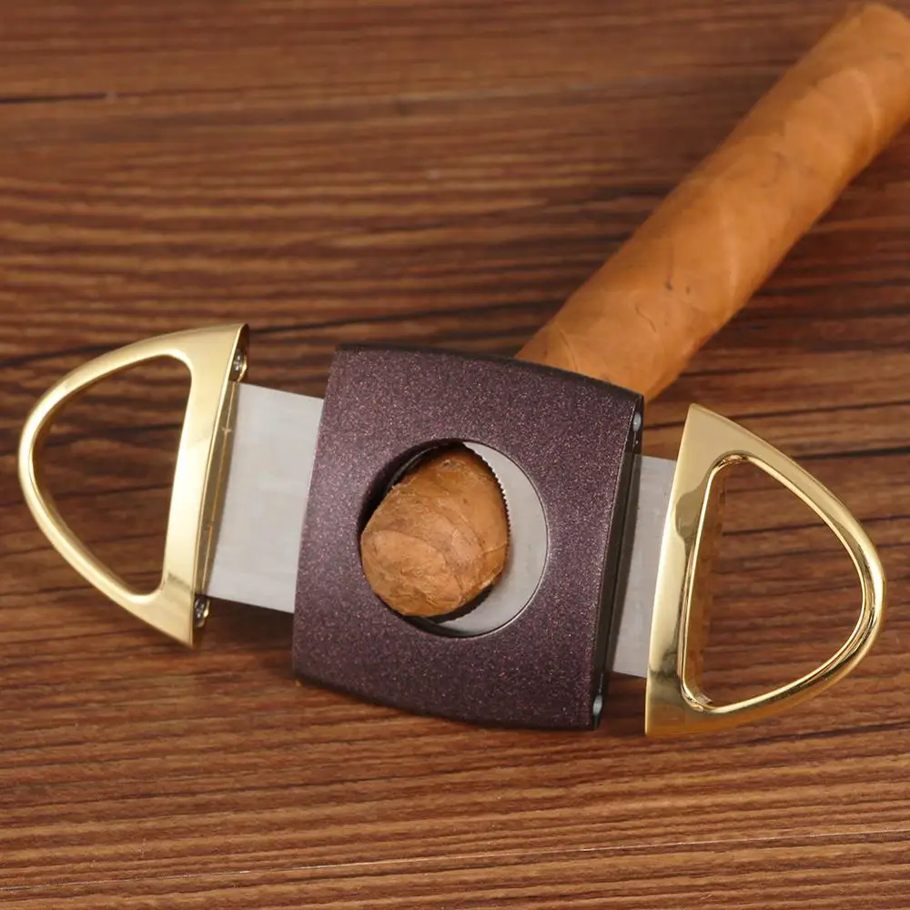 Резак COHIBA из нержавеющей стали, резак для сигар, супер острый пилообразный пресс, гильотина для сигар, Подарочная коробка, упаковка