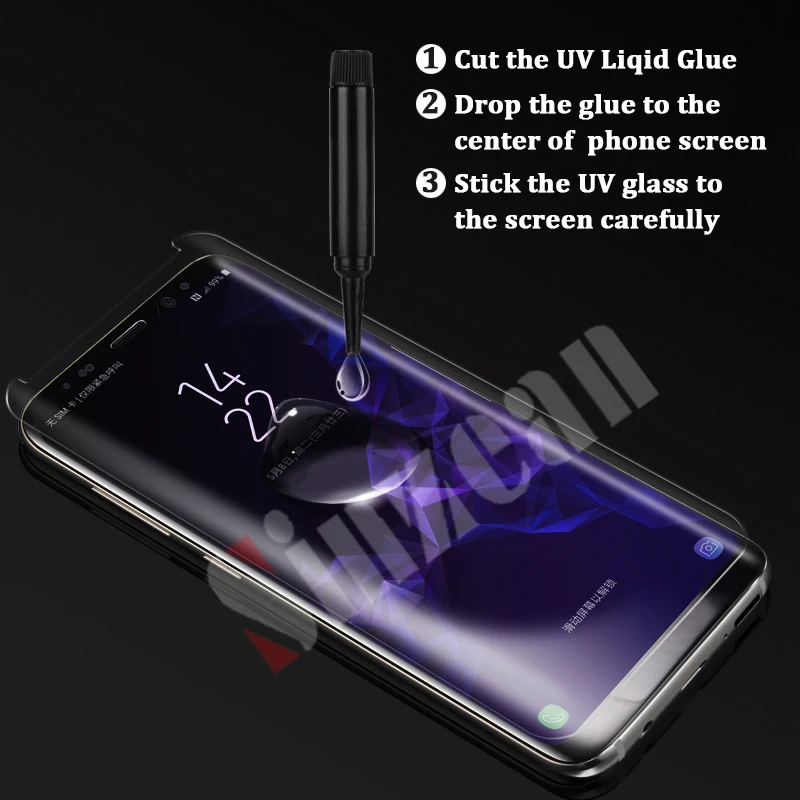50 шт. 3D полная УФ-клей для Samsung S21 Плюс/S10 5G/S10PLUS/Note 10 Pro/NOTE 20/S21 ультра/S21 плюс UV