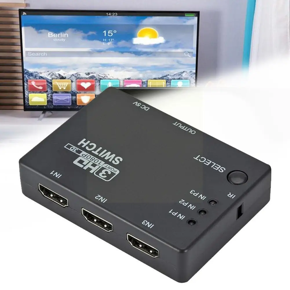 

-compatible Switcher 3 In 1 Out 3 In 1 Out 1080p With -compatible Control Remote -compatible Out Switch Swit N2t0