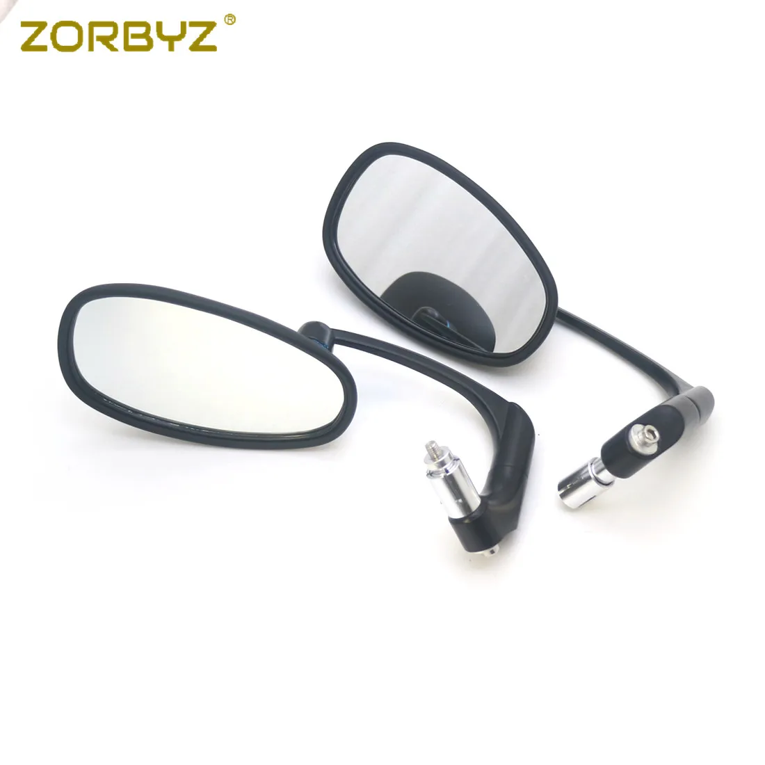 ZORBYZ мотоцикл зеркало 7/8 &quotчерный овальной формы для сварки пластмассовых плёнок