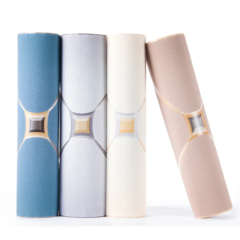 

3D Wallpaper Modern Simple Geometric Diamond Encrusted Non-Woven Flocking Wall Papers Roll Living Room Bedroom Home Decor Tapety