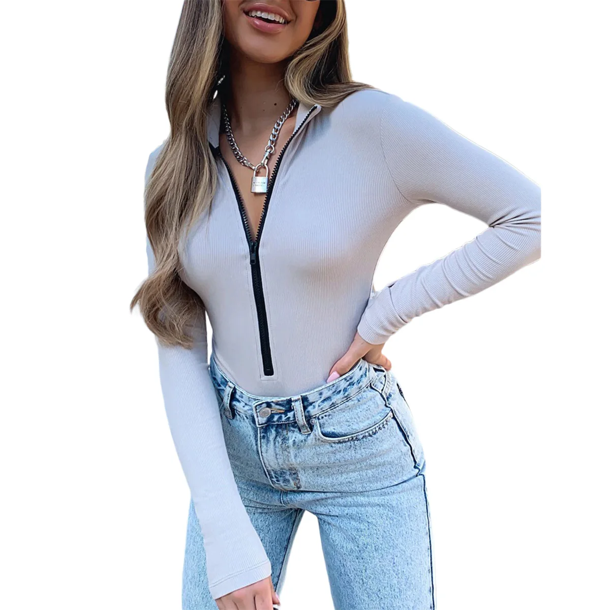 Соблазнительные Женские однотонные облегающие боди с V-образным вырезом женские