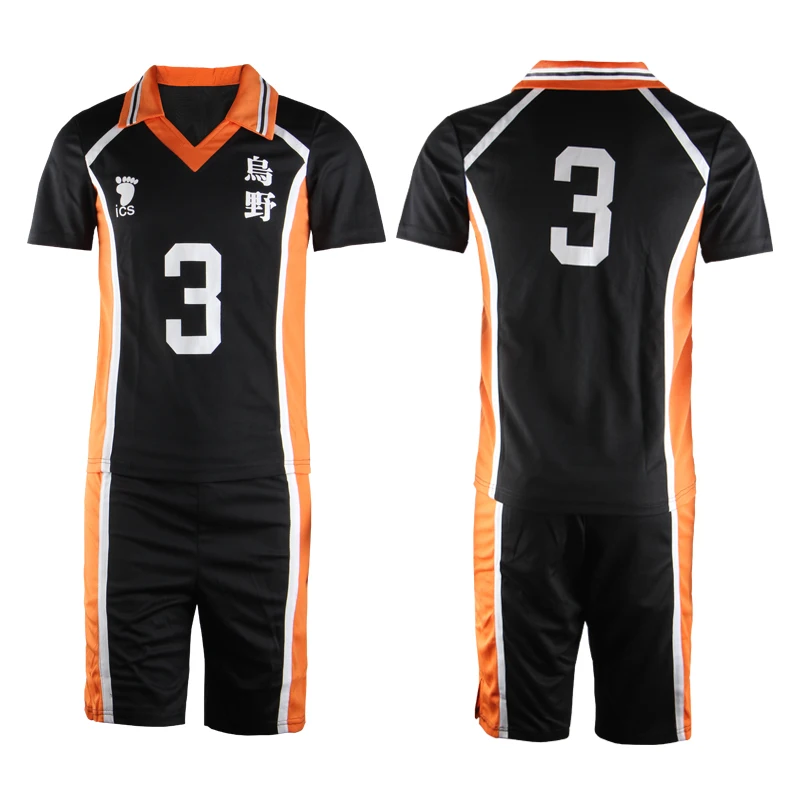 Haikyuu No.3 hzuгрин Hsani Джерси Haikyu рубашка и брюки Karasuno яркая Женская Клубная