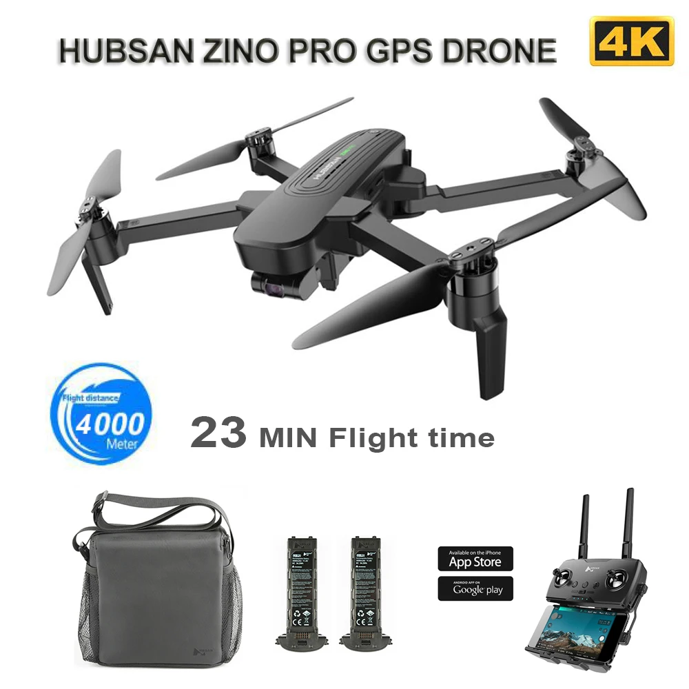 Квадрокоптер Hubsan Zino Pro GPS камера для взрослых 4K UHD Wi Fi FPV|Радиоуправляемые