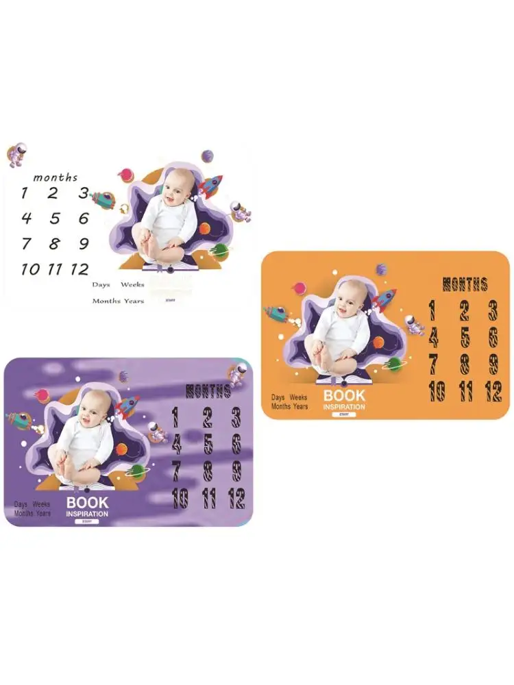 

Baby Monthly Record Growth Milestone Blanket Photography Props Background Cloth B36E