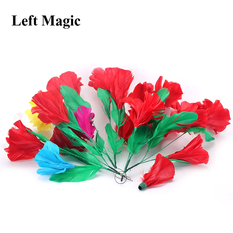 Появляющиеся букеты и изменение цвета цветок Волшебные трюки палочка на перо