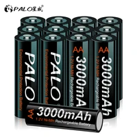 palo 1 2v aa rechargeble battery 3000mah ni mh aa battery rechargeable batteries for flashlight battery aa batteries