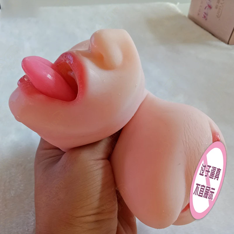 3D Силиконовая ручная игрушка реалистичный рот оральный киска задница язык Вагина секс-игрушки для мужчин взрослые двухканальные игрушки дропшиппинг