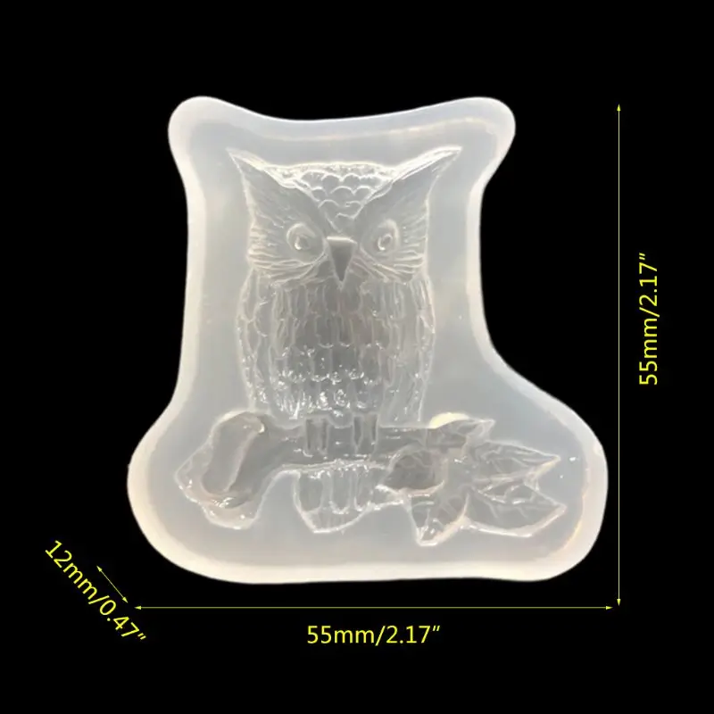 

Silicone Mold Owl Animal DIY Jewelry Making Handmade UV Epoxy Resin Mirror Standing Decoration Home Crafts