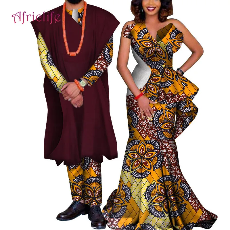 Костюм с Африканским принтом для женщин и мужчин костюм свадебной вечеринки