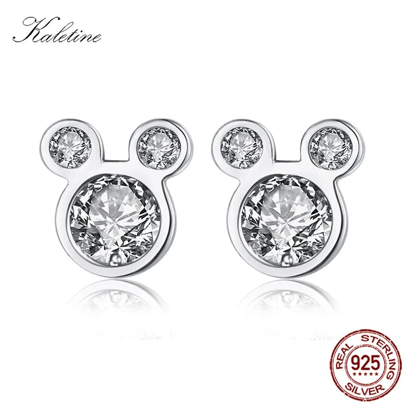 Kaletine 925 стерлингового серебра серьги забавные ослепительно очаровательные