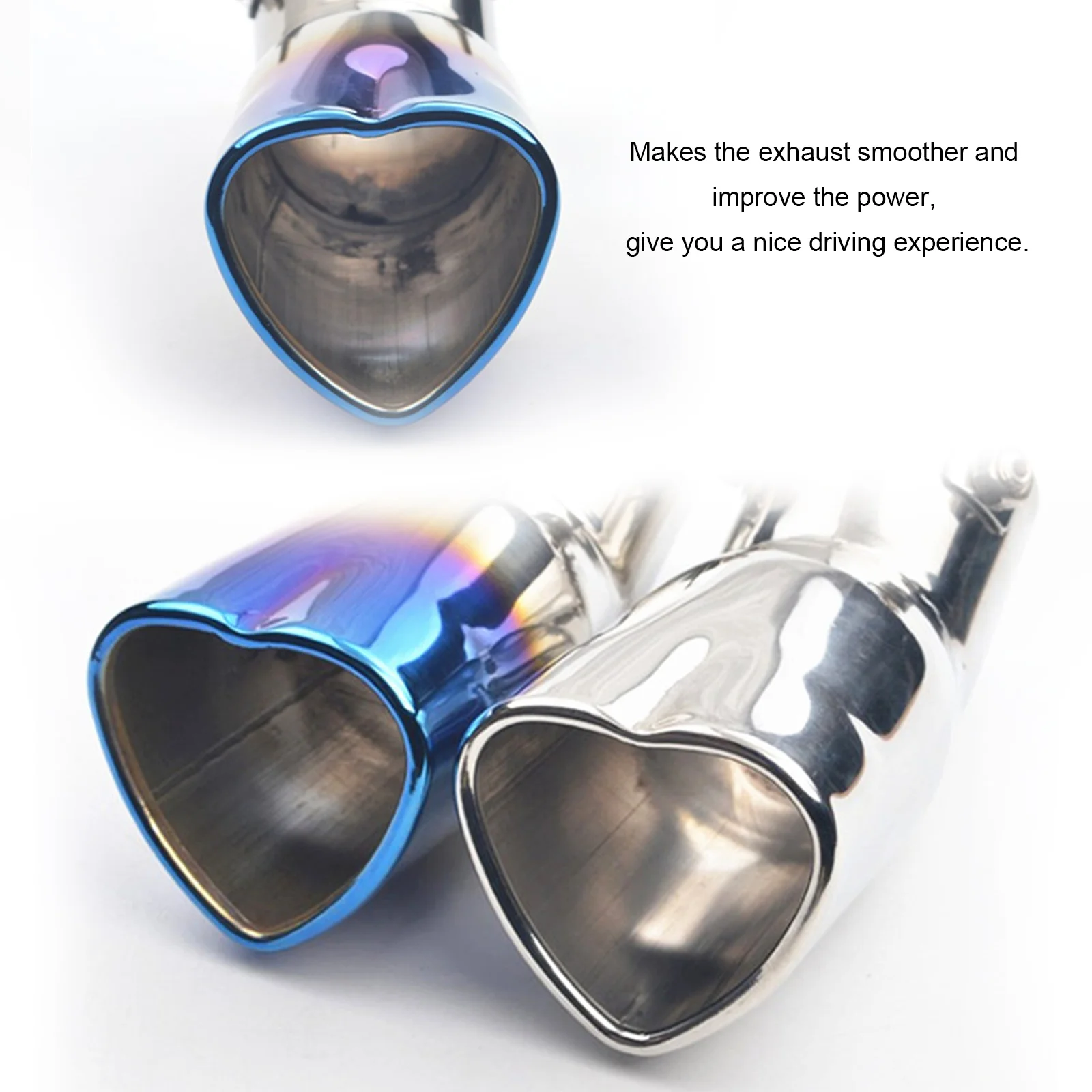 Наконечник универсального автомобильного глушителя в форме сердца труба из