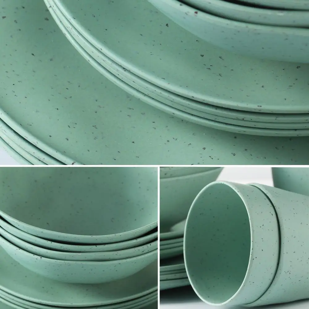 Европейская посуда 8 шт. для 2 человек набор бамбуковое волокно домашний комплект