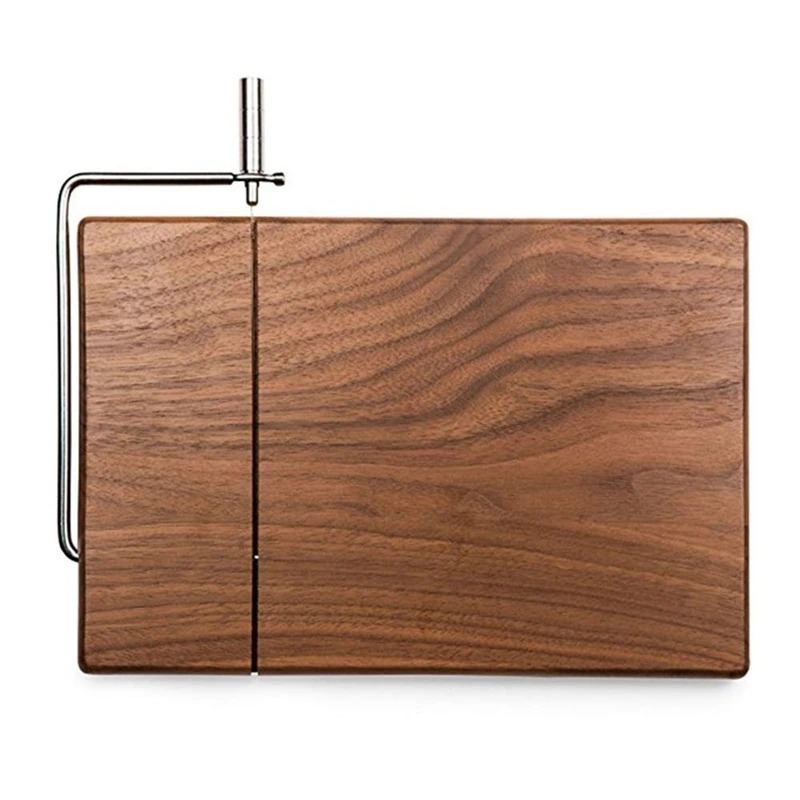 Ломтерезка для сыра резчик из дерева Sapele с прочной проволочной разделочной