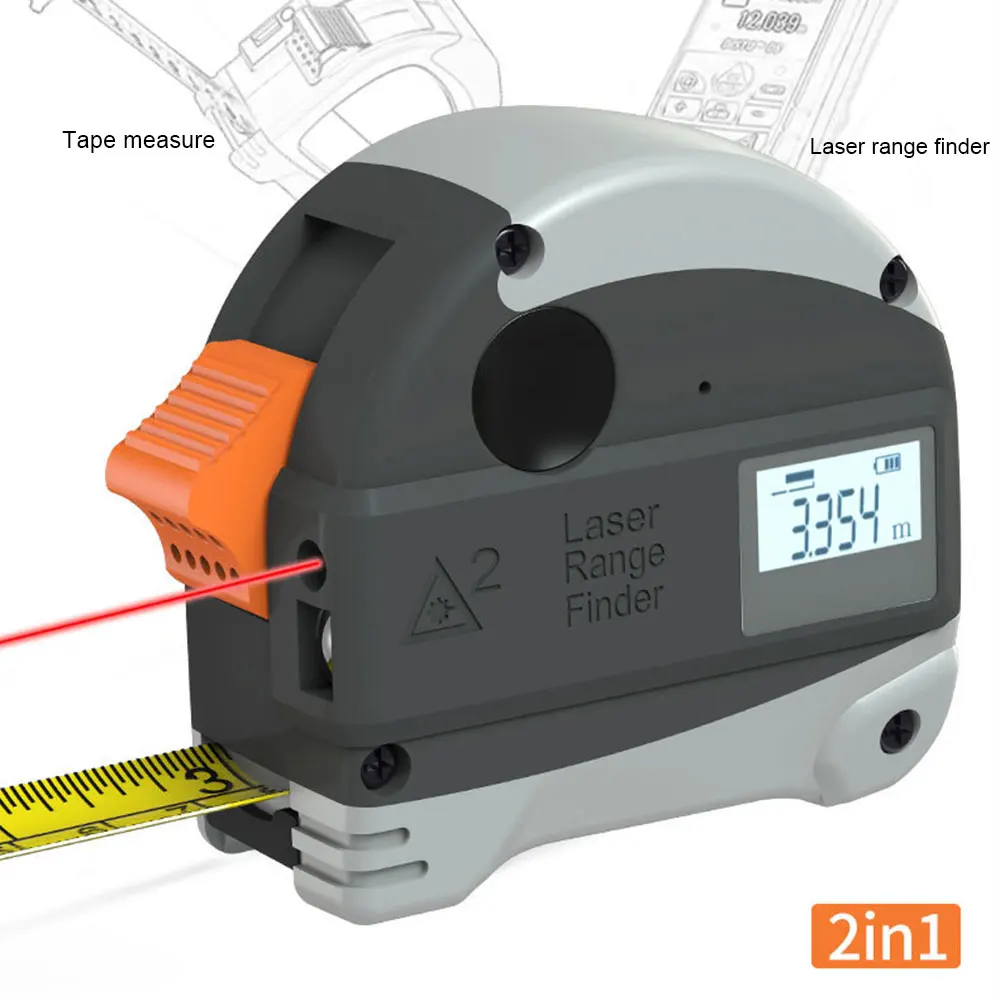 30M/40M Laser Level Distance Meter LCD Digital Infrared Range Finder 5M Tape Measuring Device Rangefinder Construction Gauging |