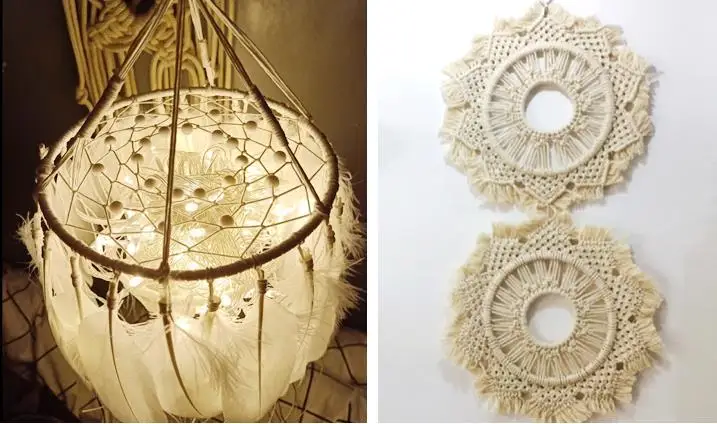 Естественный цвет 3/4 мм плетеный 100% из хлопчатобумажного каната 21С с сильное ядро