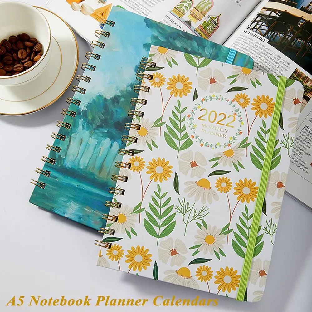 

Блокнот А5 2022 года, планировщик, календари, блокнот для заметок, самодельный дневник, планировщик, блокнот, канцелярские принадлежности, бло...