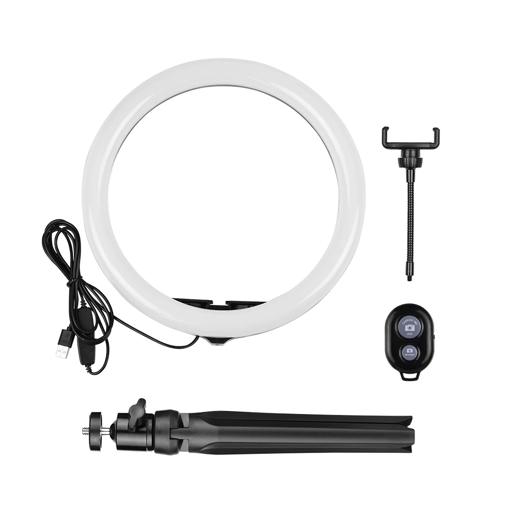 Кольцевой светодиодный светильник для селфи 30 см/12 дюймов 5600 8200 к 3 цвета со