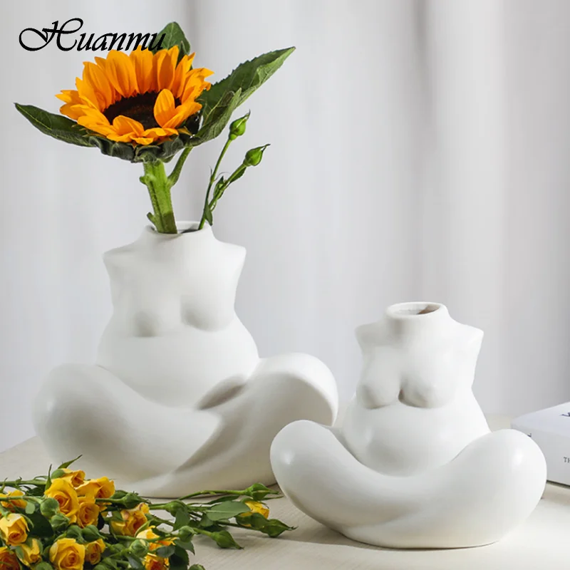 

Creative Vase Ceramic Home Decor Art Dried Flowers Vase Large Broken Arm Human Body Vase Ornaments Decoration Accessories кашпо