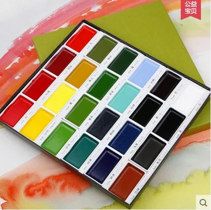 

Kuretake solid watercolor paint 12/18/24/36 colors for choose pigment art supplies