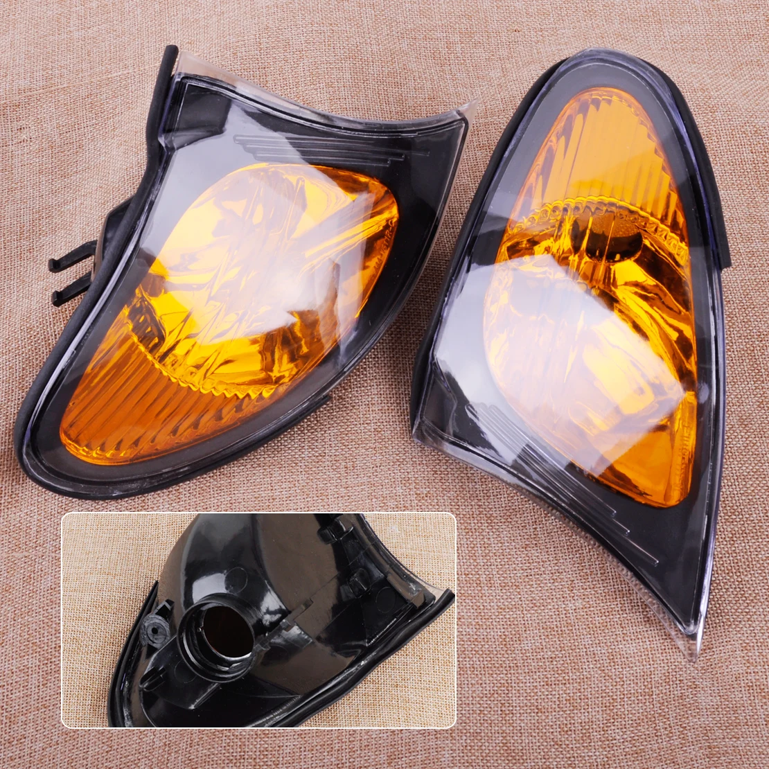 

2pcs Left Right Yellow Corner Light Lamp for BMW 3 Series E46 325i 325xi 330i 2002 2003 2004 2005 63137165860 63137165859