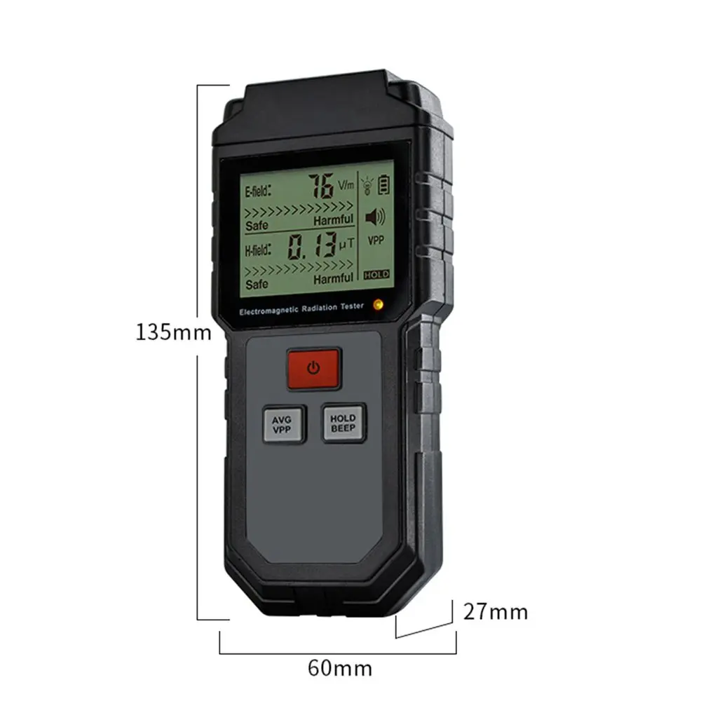 

ET825 RZ Electromagnetic Field Radiation Detector Tester Emf Meter Rechargeable Handheld Portable Counter Emission Dosimeter