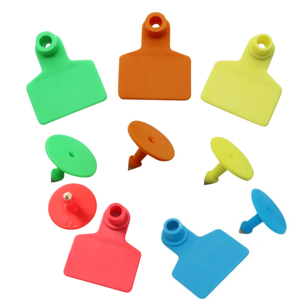 

3 Colour Pig Ear Tags Animal Ear Tags No Word Animal Identification Feeding Device Farm Equipment Animal ear tag 20 Sets