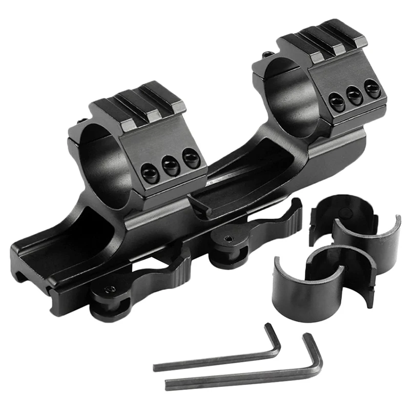 Двойное консольное кольцевое крепление Picatinny Weaver Scope Rail Mount Qd Cam замки с адаптером