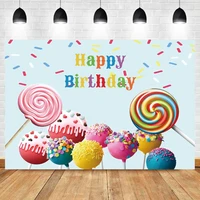 laeacco colorful candy lollipop sweet baby birthday party portrait custom photography backdrop photo background for photo studio