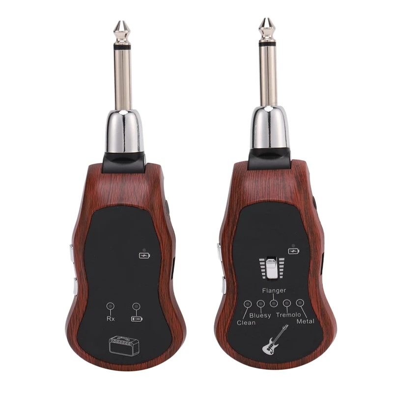 Wireless Guitar System Transmitter Receiver Set UHF 10 Channels with Clean Bluesy Flanger Tremolo Metal 5 Effects - Electric Gui | Спорт и